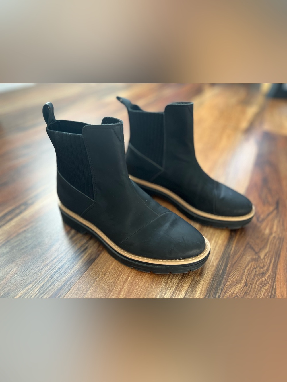 Tom’s Black Chelsea Ankle Boots